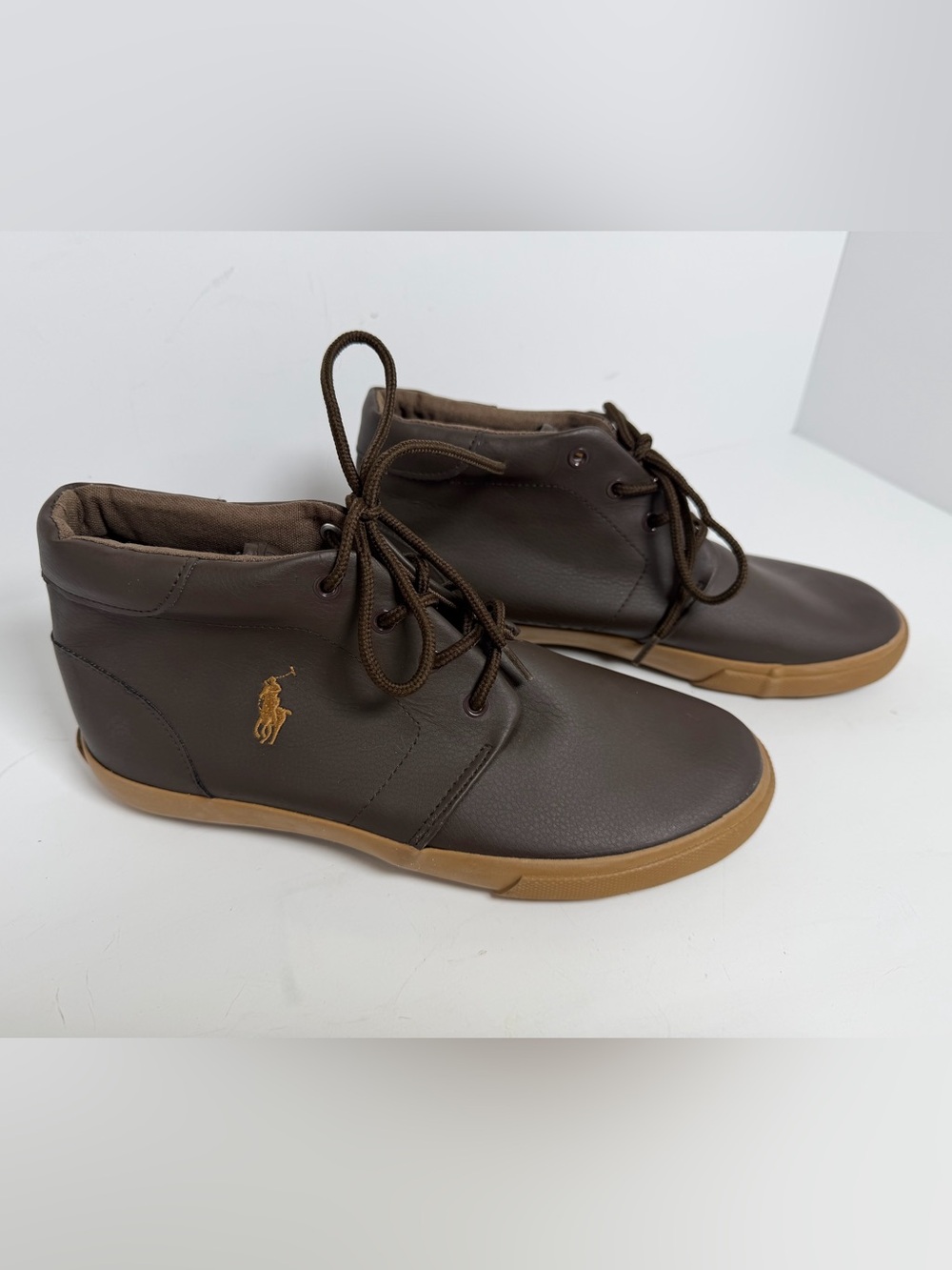 Polo Ralph Lauren Collin Mid Brown Chukka Boots / Sneakers — Size 5 Men Boys